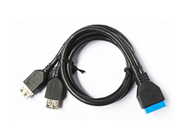 USB3.0 20P TO A(F)+A(F)
