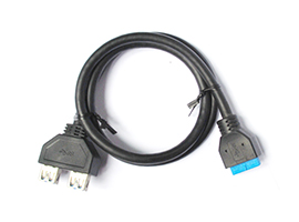 USB3.0 20P TO A(F)+A(F)